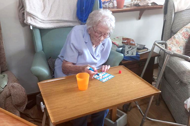 Bingo Session at Hollybank Residential Care Home, Shotton