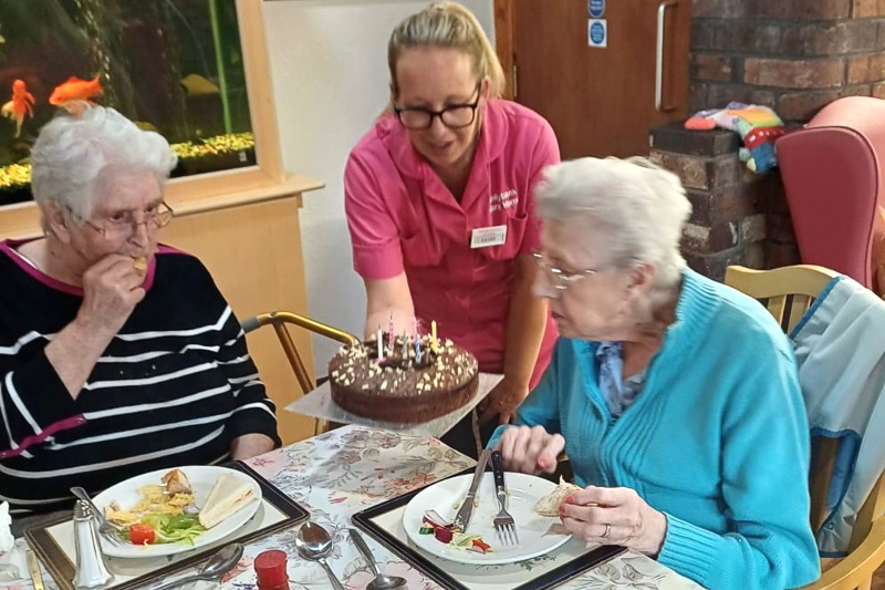 Birthday at Hollybank Residential Care Home, Shotton