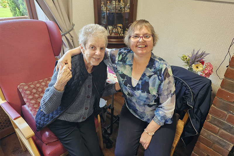 Mother & Daughter at Hollybank Residential Care Home, Shotton