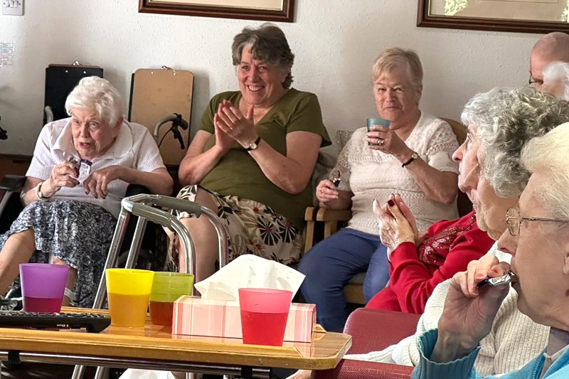 Singalong Session at Hollybank Residential Care Home, Shotton